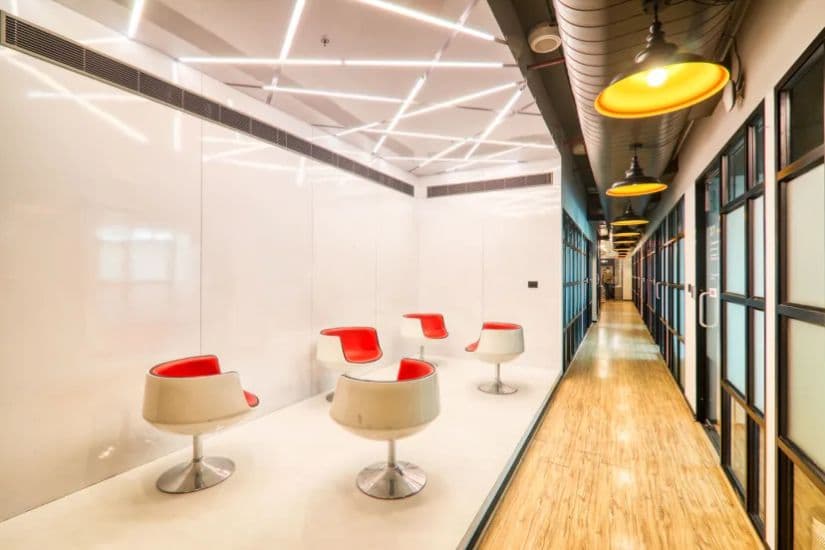 Premium workspace — lounge and collaboration area